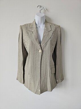 GIOVANNI Beige 1 Button Jacket Blazer 36, Made In Italy